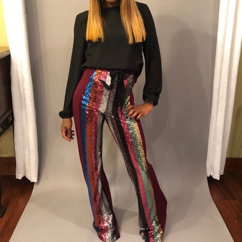 🆕 Sequin High waist pants - Picture 3 of 7